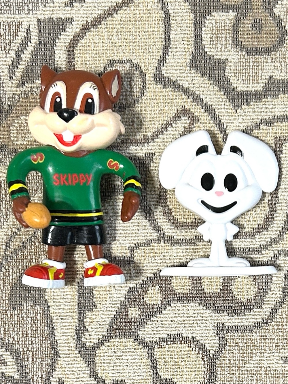 Vintage 90’s Bendy Skippy Peanut Butter Mascot & Trix Rabbit Cereal Squad Figure